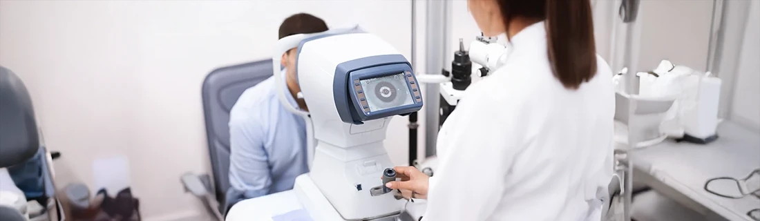 Patient Receiving Automated Vision Screening