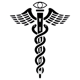 Caduceus Medical Symbol With Winged Staff
